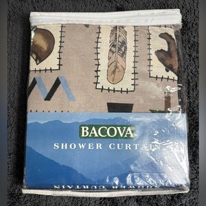 NEW in Package Bacova Mountain Retreat Single Panel Shower Curtain-70” x 72”